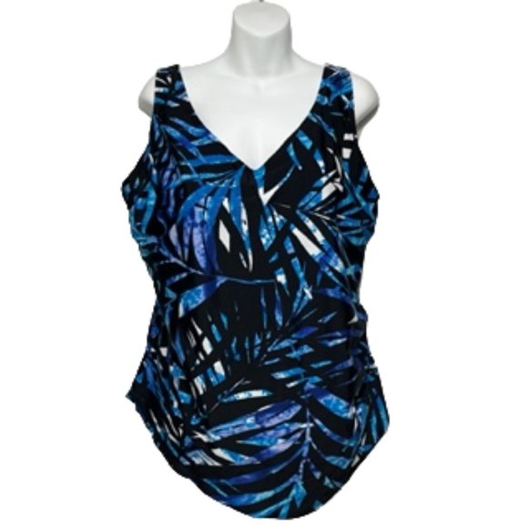 Swimsuits For All Other - SWIMSUITS FOR ALL Sarong Front One-Piece Swimsuit NWT Size 22